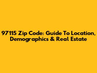 97115 Zip Code: Guide To Location, Demographics & Real Estate