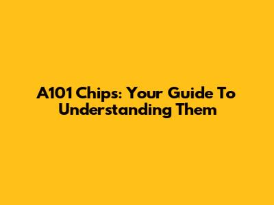 A101 Chips: Your Guide To Understanding Them