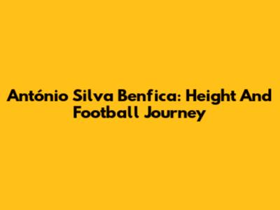 António Silva Benfica: Height And Football Journey