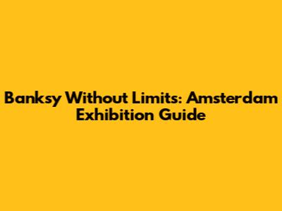 Banksy Without Limits: Amsterdam Exhibition Guide