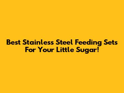 Best Stainless Steel Feeding Sets For Your Little Sugar!