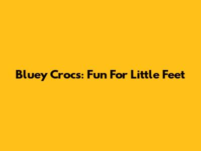 Bluey Crocs: Fun For Little Feet