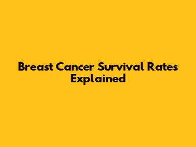 Breast Cancer Survival Rates Explained