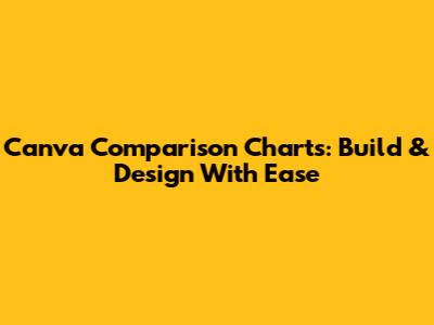 Canva Comparison Charts: Build & Design With Ease