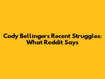 Cody Bellinger's Recent Struggles: What Reddit Says