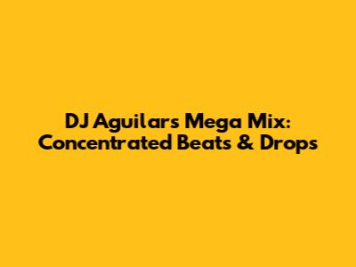 DJ Aguilar's Mega Mix: Concentrated Beats & Drops