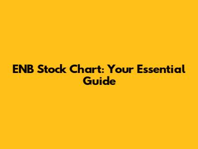 ENB Stock Chart: Your Essential Guide