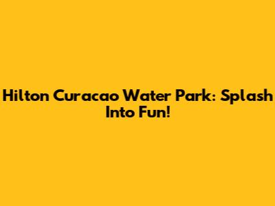 Hilton Curacao Water Park: Splash Into Fun!