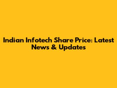 Indian Infotech Share Price: Latest News & Updates