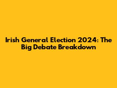 Irish General Election 2024: The Big Debate Breakdown