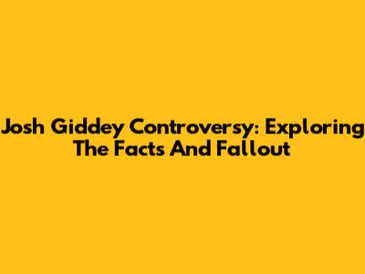 Josh Giddey Controversy: Exploring The Facts And Fallout