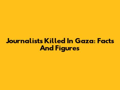 Journalists Killed In Gaza: Facts And Figures
