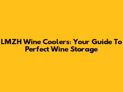 LMZH Wine Coolers: Your Guide To Perfect Wine Storage