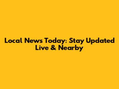 Local News Today: Stay Updated Live & Nearby
