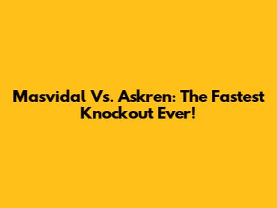 Masvidal Vs. Askren: The Fastest Knockout Ever!