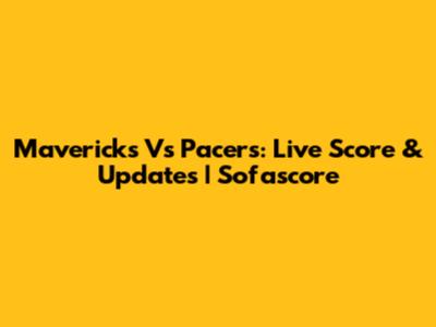 Mavericks Vs Pacers: Live Score & Updates | Sofascore