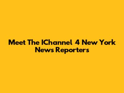 Meet The IChannel 4 New York News Reporters