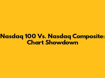 Nasdaq 100 Vs. Nasdaq Composite: Chart Showdown