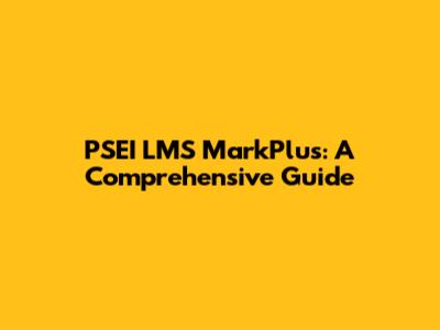 PSEI LMS MarkPlus: A Comprehensive Guide