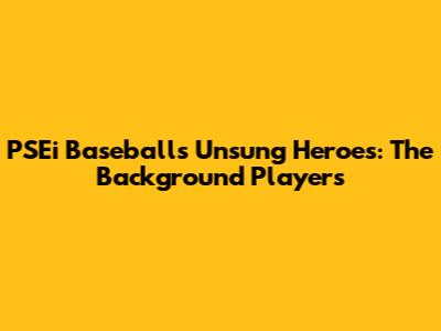 PSEi Baseball's Unsung Heroes: The Background Players