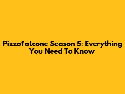 Pizzofalcone Season 5: Everything You Need To Know