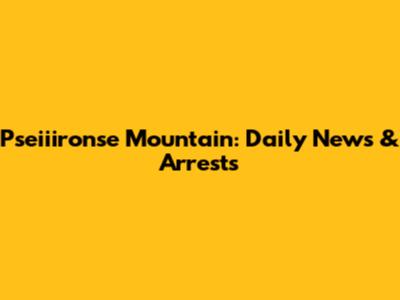 Pseiiironse Mountain: Daily News & Arrests