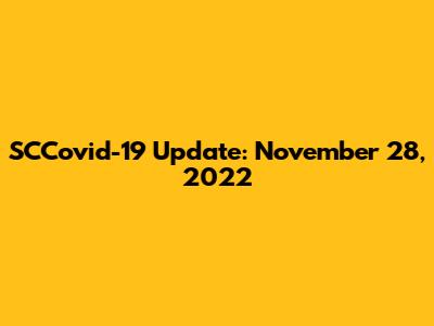 SCCovid-19 Update: November 28, 2022