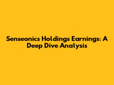 Senseonics Holdings Earnings: A Deep Dive Analysis