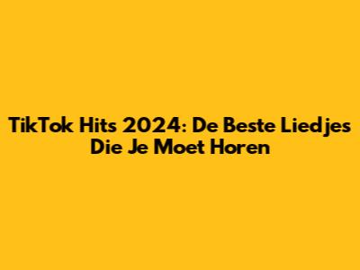 TikTok Hits 2024: De Beste Liedjes Die Je Moet Horen
