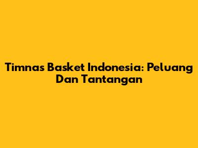 Timnas Basket Indonesia: Peluang Dan Tantangan