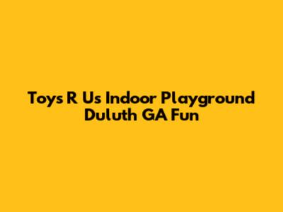 Toys R Us Indoor Playground Duluth GA Fun