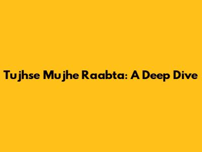 Tujhse Mujhe Raabta: A Deep Dive
