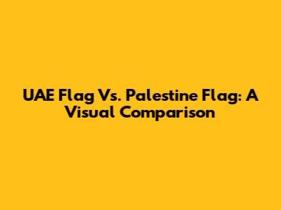 UAE Flag Vs. Palestine Flag: A Visual Comparison