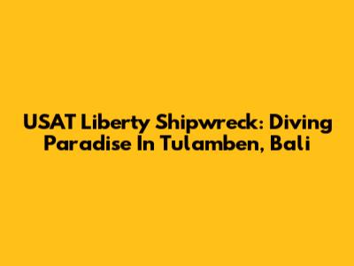 USAT Liberty Shipwreck: Diving Paradise In Tulamben, Bali