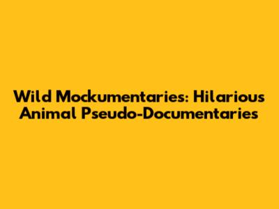 Wild Mockumentaries: Hilarious Animal Pseudo-Documentaries